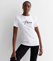 New Look Tall White Paris Logo T-Shirt